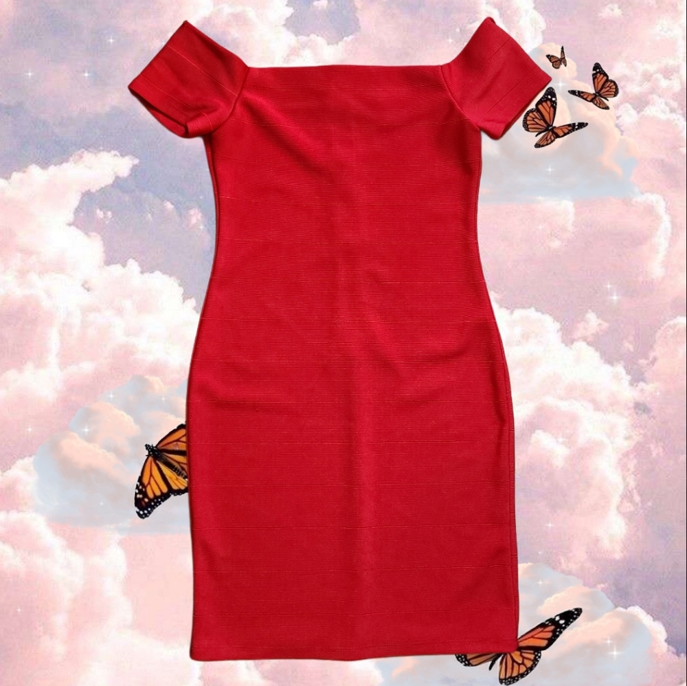 🌸F21 Forever 21 Bodycon red Dress 3/$10